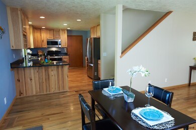 Dining area and kitchen flow together