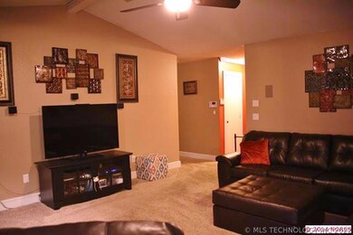 Vaulted ceilings and recently painted interior