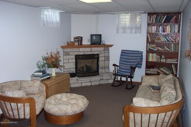 Lower level with fireplace