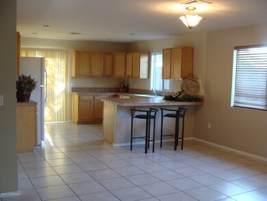 Looking into kitchen and bar