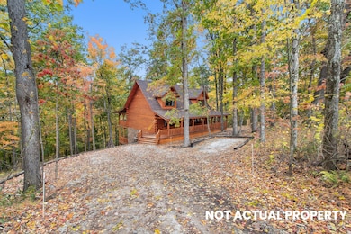 Front of Cabin with Parking