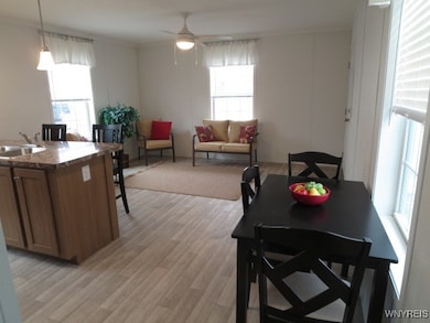 Open kitchen & great room is light & bright...