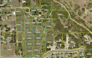 Aerial map of property and surrounding area featuring property parcel outlined