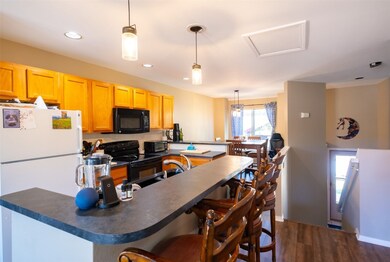 Kitchen, dining, and living areas on the main leve