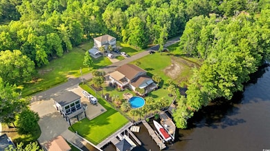 Bird's eye view of a large body of water
