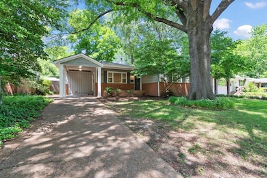 Ranch-style home with brick siding, driveway, and an attached carport