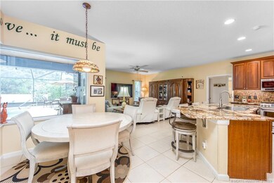 Flowing from the entry area is the kitchen and fam