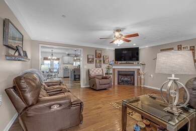 Living Room with a Fireplace