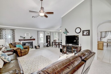 Family room fireplace