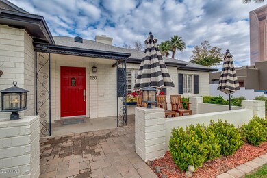 Inviting front courtyard