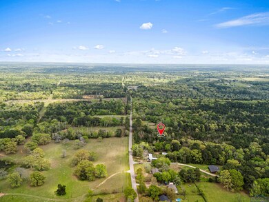 Birds eye view of property with a wooded view