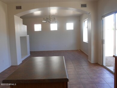 kitchen and family room
