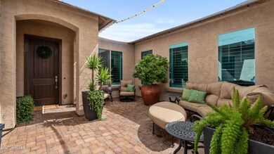 Gated courtyard entry