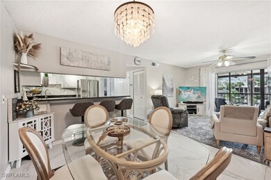 Dining space with sink, ceiling fan with notable c