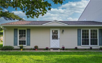 View of front of property with a front lawn