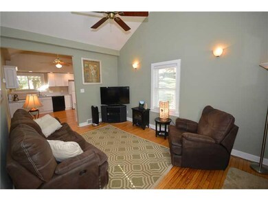 Living Room. The open floor plan of the 15  x 13  