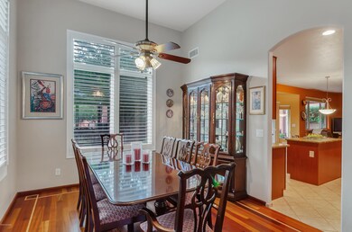 Shutters in dining room