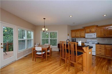 Fantastic kitchen with granite counters and wood f