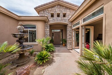 Front Courtyard and Indoor Living Rooms