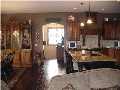 BUILT IN CHINA HUTCH IN DINING ROOM, WOOD PLANK FL