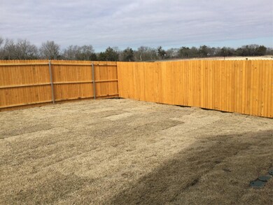 Large back yard with plenty of privacy.