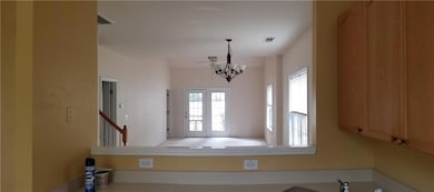 Entrance foyer featuring a chandelier