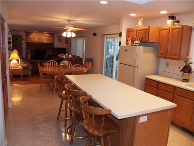 Kitchen. Open floor plan - kitchen opens up into t