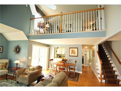 Living Room. Cathedral ceilings,...