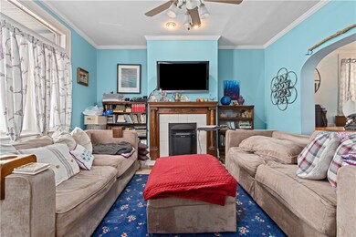 Cozy living room off of the main entrance, nice si