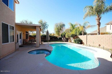 Outside pool and hot tub
