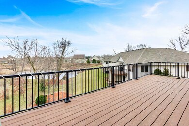 Large maintenance free deck overlooking pond and wetland