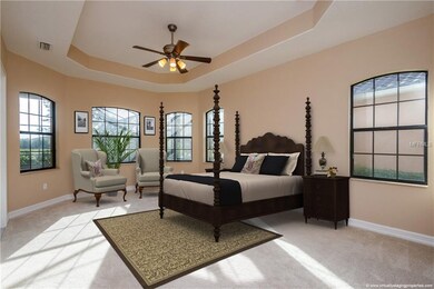 Over sized master suite with French doors leading 
