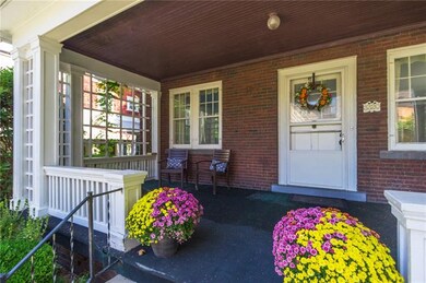 Massive covered porch with nice wood ceiling. Perf