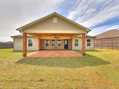 Wide open, covered back patio.