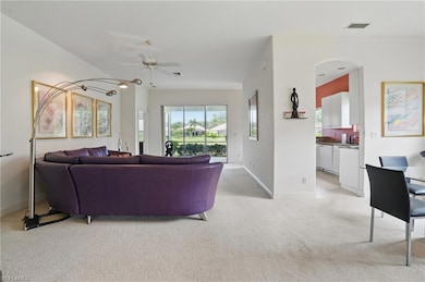 Spacious Living area with Lake Views