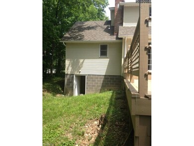 This corner of the basement is a walkout and leads