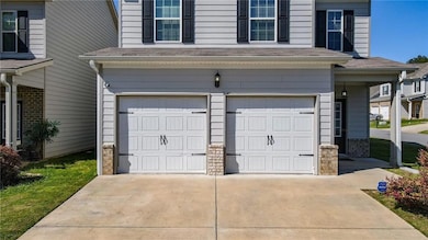 Garage with driveway