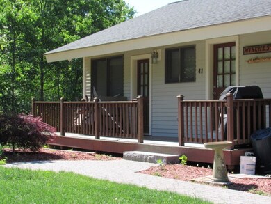 Nice front deck with enough room for the grill and