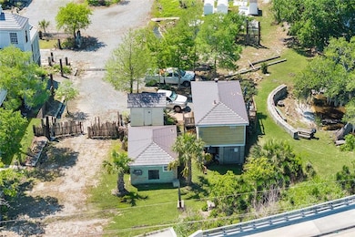 4518 Jean Lafitte Aerial View of Residence and Storage Buildings