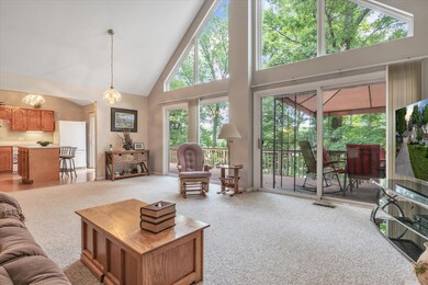 Trapezoid Windows in Living Room
