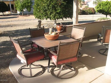 Patio facing beautiful AZ sunsets
