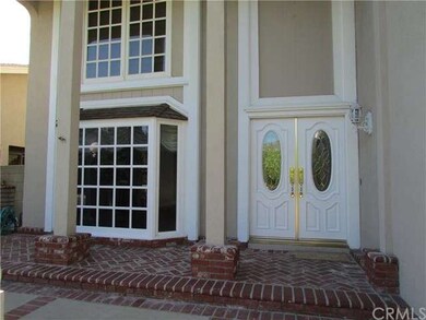 Entry with leaded glass doors