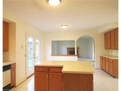 The open floor plan between rooms makes it nice fo
