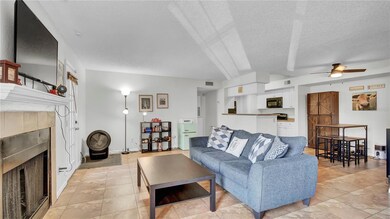 Family Room w/ wood burning fire pit