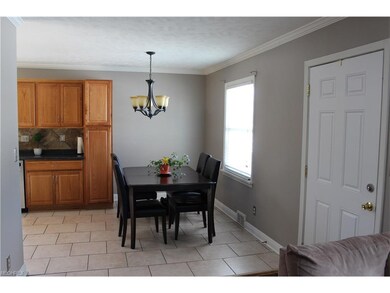 Fully ceramic tiled kitchen and dining area