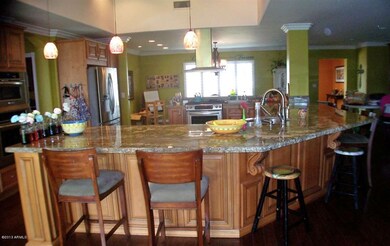 3-sided granite island seats 9