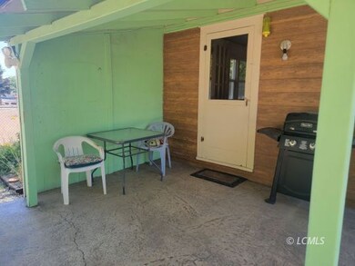 Patio and back entrance to Cottage