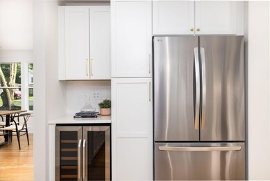 Wine fridge and coffee nook