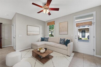 virtually staged living room