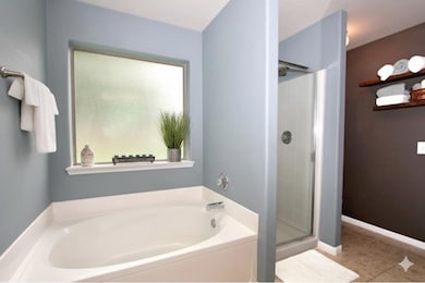 Separated walking shower and tub